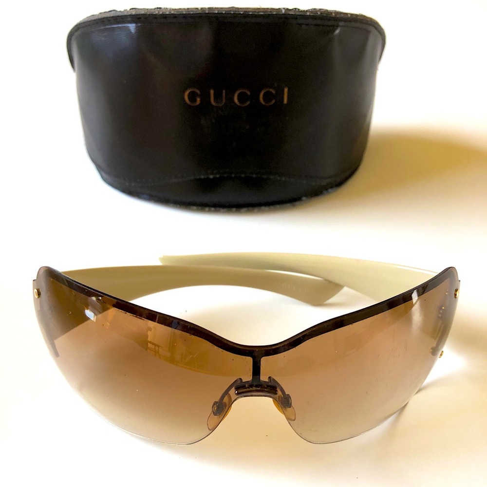 Authentic GUCCI Shield Sunglasses with Case